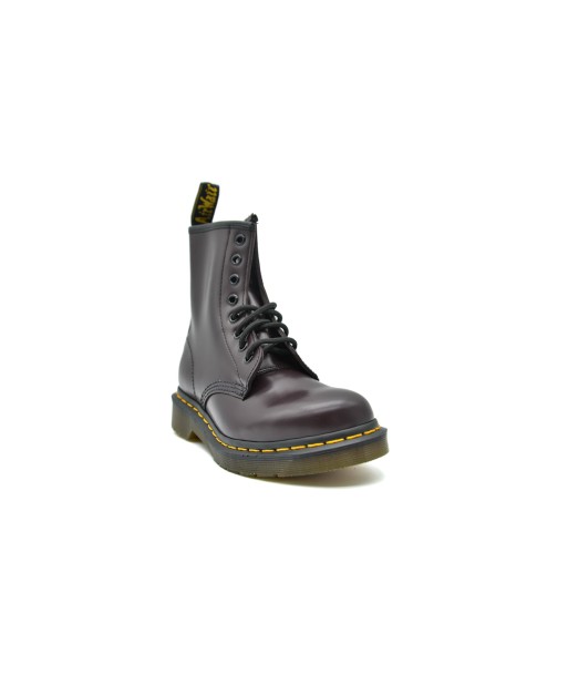 DR. MARTENS 1460 Smooth Leather Lace Up Boots in Burgundy en ligne