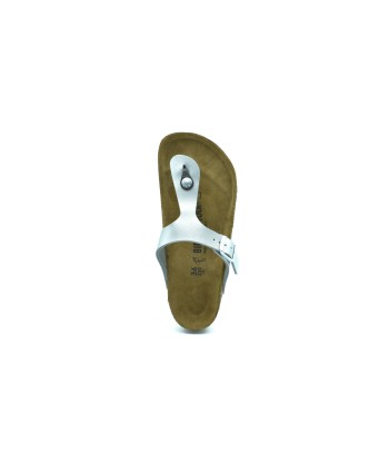 BIRKENSTOCK Gizeh Silver Birko-Flor 043851 rembourrage situé sous