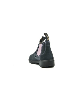 BLUNDSTONE 2195 - KIDS' BLUNNIES NAVY SUEDE WITH PALE PINK ELASTIC Amélioration de cerveau avec